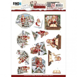 3D Push-Out - Amy Design - Snowy Christmas - Snowy Santa - SB10773