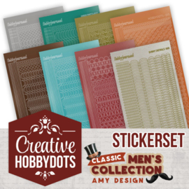 CHSTS0024 Stickers bij creative hobbydots- Classic men's Collection - Amy Design