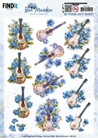 SB11032 3D Pushout Sheet - Berries Beauties - Blue Meadow - Music