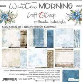 Craft O Clock Set of Basic Papers 20x20 cm Winter Morning