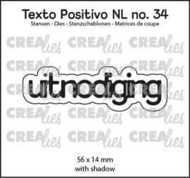 Crealies Texto Positivo uitnodiging - NL (H) POSNL34 56x14mm