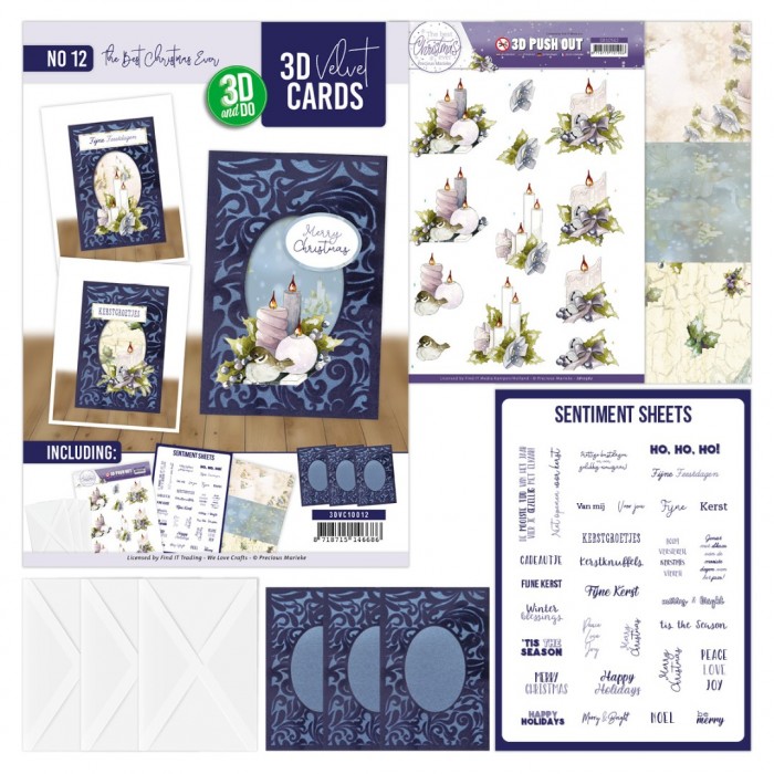 3DVC10012 3D Velvet Cards A6 - The Best Christmas Ever