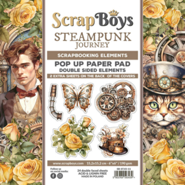 ScrapBoys - Steampunk Journey - POP UP Paperpad 15.2 x 15.2 cm