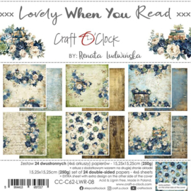 Craft O' Clock - Lovely When You Read - Paperpad 15x15cm