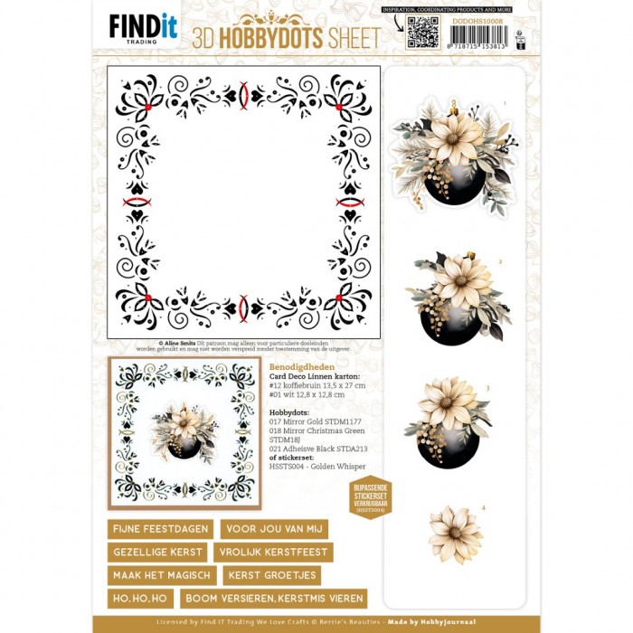 DODOHS10008 3D Hobbydots Sheet - Berries Beauties - Golden Whisper 2