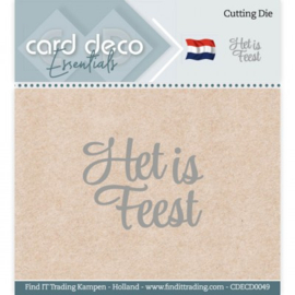 CDECD0049 Snij- en embosmal - Het is Feest - Card Deco