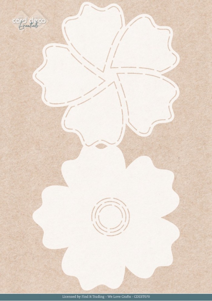 CDEST070 Stencil - Card Deco Essentials - Blue Meadow - Blue Flower A4
