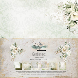 AA-G-07   Paper Collection Set 30,5x30,5 cm Gentleness, 250 gsm (6 double-sided sheets, 12 designs, bonus design 30x15 cm on the cover) - PAKKETPOST!!