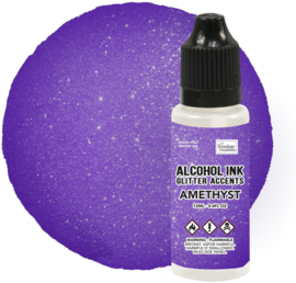 Alcohol ink - glitter accents - 12 ml - amethyst