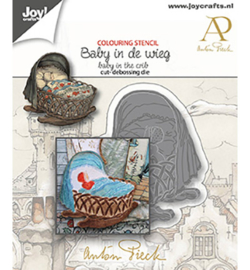 6002-1610 - Anton Pieck - Baby in de wieg - Joy Crafts