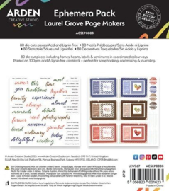 ACSEP0008 Arden Creative Studio - Laurel Grove - Page Makers Ephemera Pack