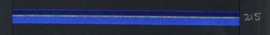 9mm lint Organza/Satijn - Blauw - 1 meter