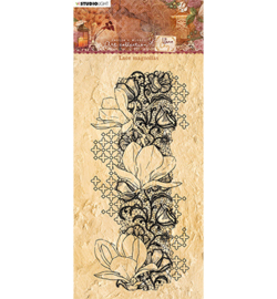 JMA-WAC-STAMP107 - JMA Clear Stamp Lace magnolias Warm & Cozy nr.107