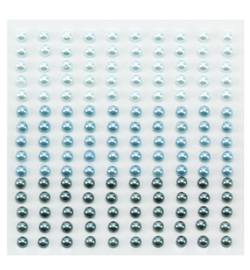 APS403 - Adhesive half pearls 3 tinten blauw