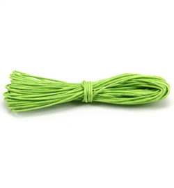 Waxkoord katoen 1mm - 5 meter - Neon Groen