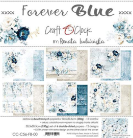 Craft O' Clock - Forever Blue - Paperpad 30.5x30.5 cm - PAKKETPOST!