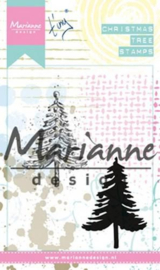 MM1625 Clingstamp Bomen Kerst - Marianne Design