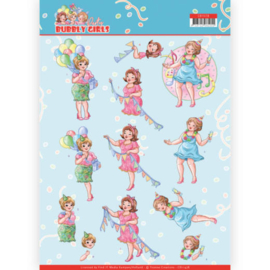 CD11478 3D Knipvel A4  - Bubbly Girls - Yvonne Creations