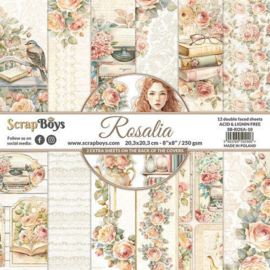 ScrapBoys - Paperpad 20,5 x 20,5 cm - Rosalia ROSA-10