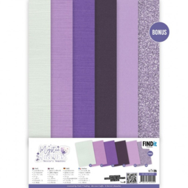 BB-A4-10009 Linen Cardstock Pack - Berries Beauties - Mystic Winter - A4