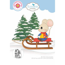 2286 Elizabeth Craft Design - Cute & Whimsical - Living it Up - Dies - Winter Scenery Accessories
