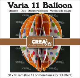 Varia 11 Crealies Varia 3D ballon CLVAR11 60x85mm