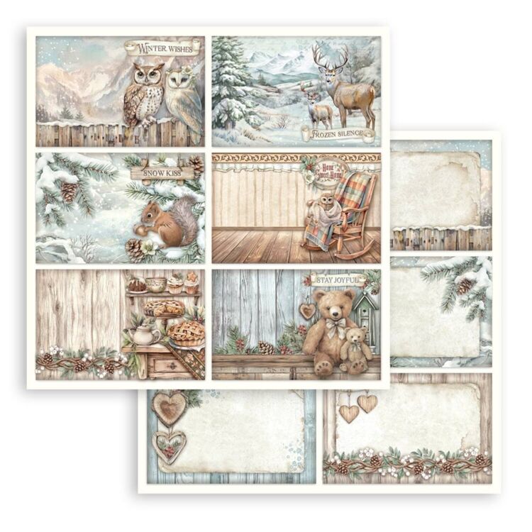 SBB1090 Stamperia - The Owl's House - 12x12 Inch Paper Sheet 6 Postcards - PAKKETPOST!!