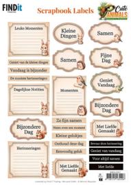 BBSL001 Berrie's Beauties Scrapbook Labels - Cute Animals - NL