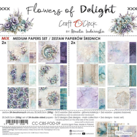 CC-C85-FOD-09 Mix Papers 20x20 cm Flowers of Delight