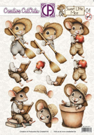 CCO-017 3D Doordrukvel - Sweet Little Mice 01