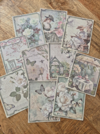 Junk Journal Vintage and Roses- 10 stuks