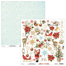 Mintay Papers - White Christmas - 12x12 Inch Elements Paper - PAKKETPOST!