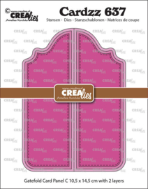CLCZ637 Crealies - Cardzz - Gatefold Card Paneel C