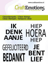 130501/5070 CraftEmotions clearstamps 6x7cm - Ik Denk aan je - Tekst NL