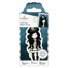 GOR907148 Mini rubber stempel nr.49 Piracy - Gorjuss