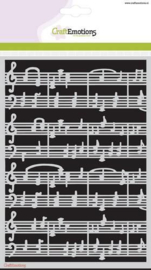 185070/1123 CraftEmotions Mask stencil - muziekbalken A5