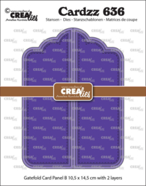 CLCZ636 Crealies - Cardzz stansen - no. 636, Gatefold Card Panel B