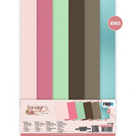 AD-A4-10036 Linen Cardstock Pack - Amy Design - Sewing Serenity - A4