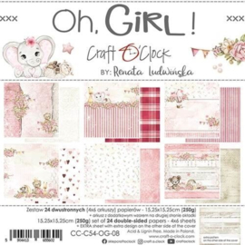 CC-C54-OG-08 - Craft O' Clock - Oh, Girl! - Paperpad 15.2 x 15.2 cm