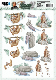 CD12143 3D Cutting Sheets - Yvonne Creations - Young And Wild - Sloth