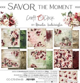CC-C70-STM-00 Craft O Clock Paper Pack 30.5x30.5 cm Savor the Moment - PAKKETPOST!!