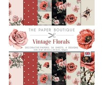 PB1689 The Paper Boutique Vintage Florals paperpad 20x20cm