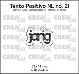 Crealies Texto Positivo jarig - NL (H) POSNL21 22x14 mm