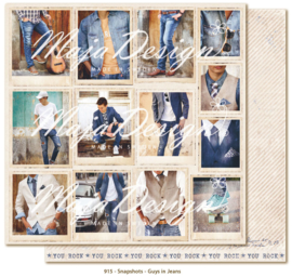 915 Scrappapier dubbelzijdig - Denim and Friends - Maja Design