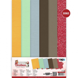 BB-A4-10021 Linen Cardstock Pack - Berries Beauties - A Very Furry Christmas - A4