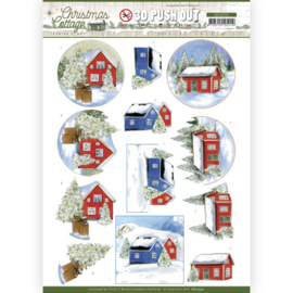 SB10592 Stansvel A4 - Christmas Cottage- Jeanine's Art