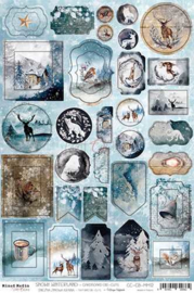 CC-CB-MM12 Cardboard die-cuts 20,3x30,5cm Snowy Winterland, Mixed Media