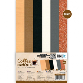 BB-4K-10011 Linen Cardstock Pack - Berries Beauties - Coffee Moments - 4K