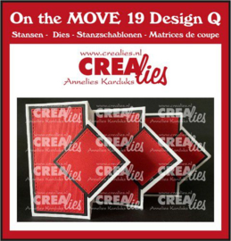 Crealies On the MOVE Design Q Ruiten CLMOVE19 folded: 10 x 12 cm