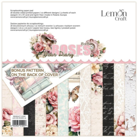 02 Lemon Craft - Dear Diary... Roses - Paperpad 20.3x20.3 cm
